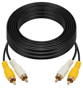 Kabel ekstensi Audio Video RCA koneksi Male-to-Male untuk sistem pemantauan kendaraan, dan peralatan Audio-Visual berkualitas tinggi