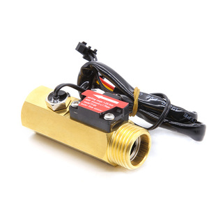 B4 Copper Water Flow Sensor with Hall Effect Meter 4-Point Internal/External Threaded Temperature Probe Turbine-<b>Card</b> <b>Readers</b> - Product Image 1