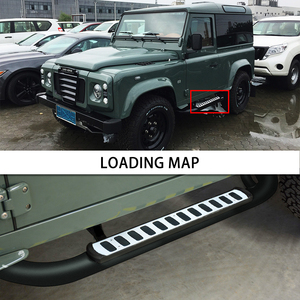2 Pezzi Pedane Laterali in Acciaio Sinistra e Destra per Land Rover Defender 90, Protezione Pedali, Gradini Laterali - Product Image 6