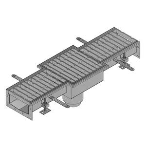 Gold Supplier SS 304 316 Heavy Duty PVD Coating Anti-corrosive Mesh Grating Trench Drainage System for Central Kitchen