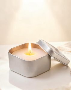 Boîte en fer blanc carrée personnalisée pour bijoux, avec couvercle métallique, pour savon - Product Image 3