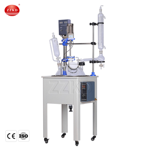 เครื่องปฏิกรณ์แก้วชั้นเดียวพร้อมมาตรวัดความดันสำหรับการเกิดปฏิกิริยาของก๊าซ - Product Image 1