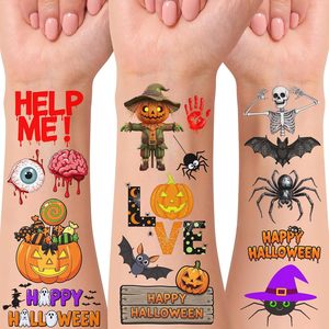 Festa di Halloween favorisce tatuaggi temporanei scheletro pipistrello decorazioni Festive accessori adesivi - Product Image 4
