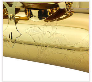 Atacado de fábrica personalizado design de ouro saxofone e-plana alto saxofone instrumento com escultura antiga - Product Image 3