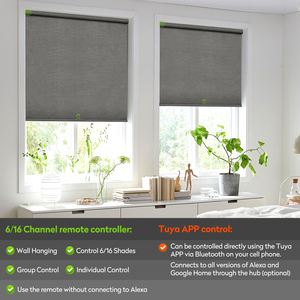 Persianas Enrollables Eléctricas Inteligentes con Control por Voz ZSTARR, Compatibles con Alexa y Google, para Ventanas, Color Gris - Product Image 2