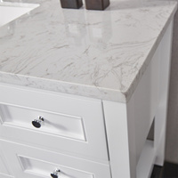 Meuble de salle de bain de luxe moderne à 4 niveaux avec tiroirs de rangement, armoire en ardoise sur pied