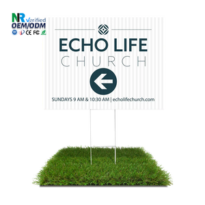 Estacas de Plástico Corrugado para Jardín con Impresión de Logotipo Personalizado 18*24 para Campañas Comerciales - Product Image 1