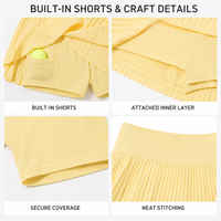 Jupe-short plissée personnalisée pour femme avec short intégré pour le golf en plein air et les activités sportives