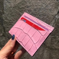 Porte-cartes de crédit vintage en cuir véritable YUBO LEATHER, peau exotique de crocodile, luxe, 4 pouces