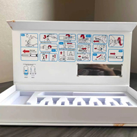 Boîtes en carton rigide de qualité supérieure, boîte à stylos cosmétiques magnétique, insert en mousse EVA, logo personnalisé, boîte d'emballage rigide pour le rangement des stylos injecteurs