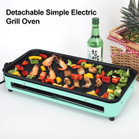 Grill électrique portable double couche sans fumée, plateau amovible antiadhésif, équipement de barbecue pour brochettes de viande