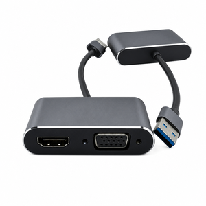 <span class=keywords><strong>Adaptateur</strong></span> <span class=keywords><strong>USB</strong></span> 3.0 vers HDMI et VGA, convertisseur <span class=keywords><strong>USB</strong></span> vers HDMI VGA, <span class=keywords><strong>adaptateur</strong></span> vidéo double moniteur pour ordinateur portable, PC, bureau, maison, travail - Product Image 2