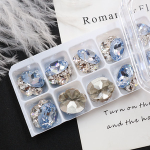 HARVEST Strass 3D ovales en cristal pour nail art, pierres décoratives couronne, breloques en verre à dos plat, effet bling-bling, pour ongles luxueux - Product Image 5