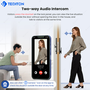 Système d'interphone vidéo Tediton TTlock Reconnaissance faciale Serrures de sécurité domotiques intelligentes Serrure de porte intelligente avec balayage de paume - Product Image 4