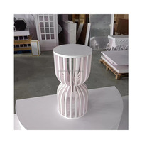 Nouveaux piliers de support en acrylique blanc sculptés pour mariage, table à gâteau, socle de décoration