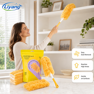 Lot de 10 recharges de dépoussiéreurs électrostatiques jetables en microfibre compatibles avec <span class=keywords><strong>Swiffer</strong></span> pour le nettoyage des meubles, des voitures et de la maison - Product Image 2