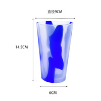 Tasse à vin d'eau potable en silicone de haute qualité Durable incassable 16 onces tasse en verre à pinte en silicone ensemble de carafe en verre à vin