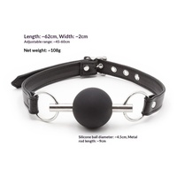 Ball gag pour la bouche en cuir PU, équipement de bondage BDSM unisexe pour adultes, jouet sexy pour couples, vente chaude
