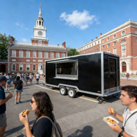 Food Truck de rue pour hot-dogs, churros, café, maïs sucré, avec cuiseurs vapeur