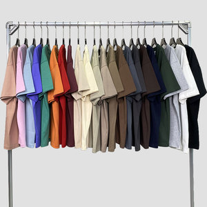 T-shirts vierges tricotés en coton 100% lourd de qualité supérieure pour hommes T-shirts surdimensionnés - Product Image 4