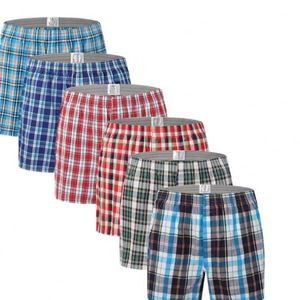 Calzoncillos de Algodón 100% Tejido de Alta Calidad para Hombre, Diseño Clásico a Cuadros, Ropa Interior Masculina Suave y Transpirable - Product Image 2