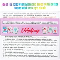 Guía Moderna de 4 Piezas para Identificar Líneas y Guía de Referencia Rápida para Mahjong Americano con Líneas de Cartas Coloridas para Juegos Estándar de Mahjong Americano