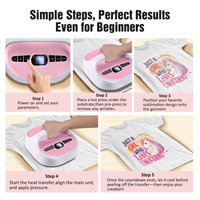 Presse à Chaud Manuelle AIBA Neuve pour Sublimation 23x23cm (9x9 Pouces) Portable pour Impression de T-shirts et Marquage à Chaud 220V/110V Usage Domestique