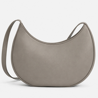 Sac à bandoulière en cuir PU pour femme, sac hobo croissant, sac à main plissé souple, sac à bandoulière décontracté, sac de voyage quotidien, sac de mode