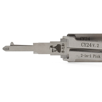 Outil professionnel Lishi CY24 2-en-1 : Décodeur et crochet universel pour serrures de camions et automobiles – Outil manuel de serrurier