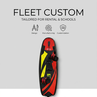 Planche de surf électrique Jetboard prête à être expédiée, niveau débutant, avec double sangle de pied, accent jaune, tricolore, équipement de sports nautiques