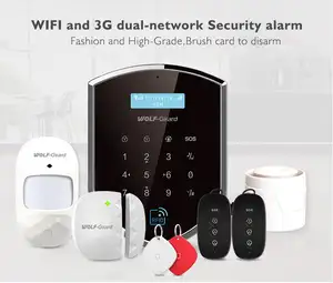 4G WIFI GSM Smart House Intruder Security Alarm System Gateway com sensor de movimento pir livre