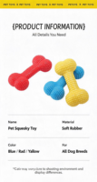 Juguetes Masticables de Nailon y Goma TPR/TPE con Diseño de Hueso de Perro, Multicolores, Personalizados, Patentados, para la Limpieza de los Dientes de los Perros