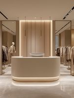 Comptoir de réception moderne sur mesure pour salon de beauté et coiffure, meuble de réception incurvé, comptoir d'accueil