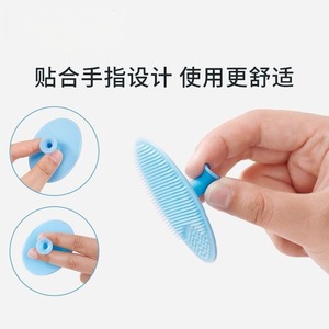 Silicone Baby Shampoo Brush 3 Pack With <b>Storage</b> Box For Scalp Massage And Cradle Cap Removal - Product Image 4