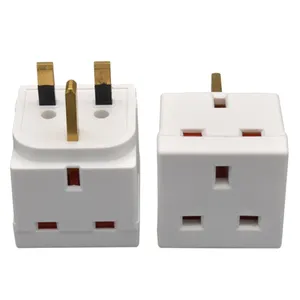 Adaptor Colokan Ganda 2 Arah/Adaptor Soket Ekstensi Multi Colokan/Ekstensi Soket 3 Pin UK 250V 13 Amp Perpanjangan Daya