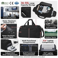 Sac de voyage Oxford personnalisé avec logo, grande capacité, compartiment à chaussures, sacs de sport imperméables pour hommes