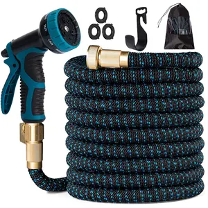 JOYMADE Expandable Magic Flex heated garden hose To Watering With Spray Gun Garden Car Water Pipe Hoses Watering 25-200FT