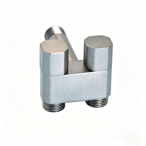Robinet d'arrêt manuel mural OEM/ODM pour eau chaude/froide, à double entrée et double sortie, étanche, pour machine à laver - Product Image 1