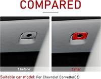 Boîte de rangement de luxe en fibre de carbone poignée couverture autocollant voiture copilote garniture intérieure décalcomanie pour Chevrolet Corvette C6 2024 décoratif
