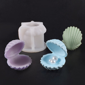YS perle coquille <span class=keywords><strong>bougie</strong></span> tasse Silicone moule gypse bijoux boîte de rangement coulée moule bricolage aromathérapie <span class=keywords><strong>bougie</strong></span> faisant des fournitures - Product Image 5