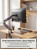 Support de bureau universel VESA pour écrans de 17 à 32 pouces, mouvement complet, hauteur réglable, rotation à 360°, bras de moniteur simple à ressort mécanique