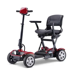 Оптовая продажа, легкий четырехколесный портативный складной скутер для инвалидов, пожилой складной медицинский скутер для инвалидов