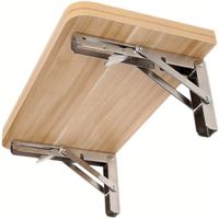 Support mural pliable robuste en fonte et acier inoxydable pour banc, table ou étagère, conception triangulaire pliable