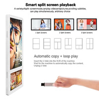Pantalla Digital de Señalización para Montaje en Pared, Pantalla Dual de 18.5" y 10.1", Android 4G, Reproducción en Bucle por USB, Pantalla LCD Digital para Publicidad en Ascensores