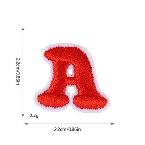 Parche Bordado Termoadhesivo de 2.2 cm con Letras Mini Coloridas - Product Image 2