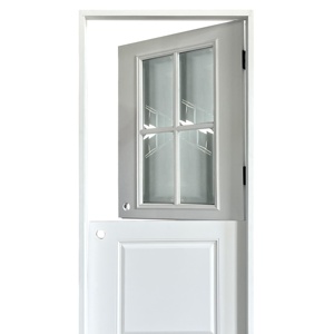 4 Lite Clear Glass Prehung Left-Hand Inswing Dutch <strong>Back</strong> Composite <strong>Door</strong> - Product Image 1