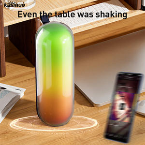 Altavoz OEM Micrófono de karaoke Altavoz de diente azul LED inalámbrico para reproductor de fiesta al aire libre Altavoz portátil de ritmo de pantalla completa - Product Image 3