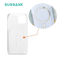 Casing HP Subbank Factory Magnet 3D Sublimation Coated PC  Blank untuk iPhone 14/15/16 Pro Max Plus, Cover HP Tipis