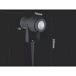 Projecteur de jardin extérieur LED 12W avec piquet, CCT 3000K, corps bronze, lumière verte, IP65, alimentation électrique 12V CA, SKU-217552 - Product Image 3