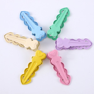 Pince à cheveux en forme de cœur, 6 cm, design à 5 cœurs, pince BB pour filles, épingle à cheveux pour enfants, usage quotidien - Product Image 4